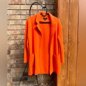J CREW 365 Sophie Open Front Sweater Blazer Cardigan in bright Orange- NWOT